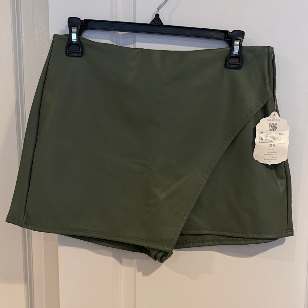 Altar'd State Olive Mini Skirt